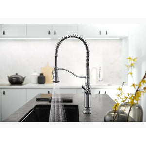 Tournant Single-Handle Pre-Rinse Kitchen Faucet in Polished Chrome