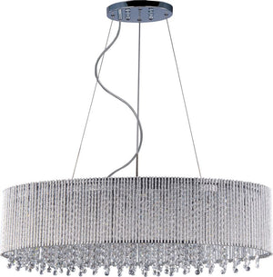 Spiral 12' 6 Light Single Pendant in Polished Chrome