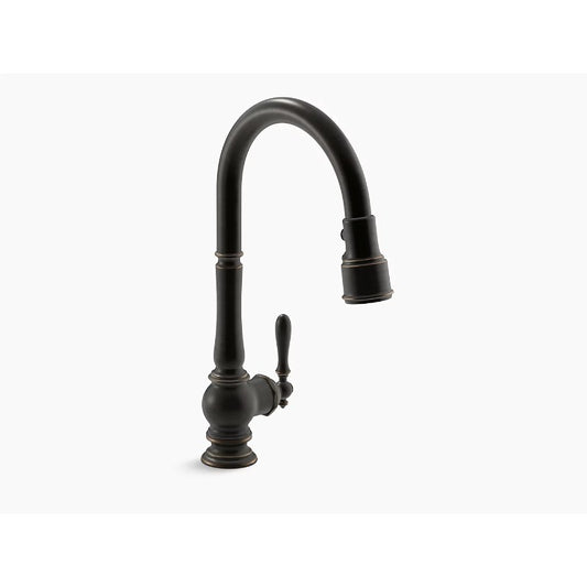 Artifacts Pull-Down Kitchen Faucet in Oil-Rubbed Bronze - 4.88" Width