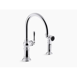 Artifacts Single-Handle 14.69' Kitchen Faucet in Polished Chrome