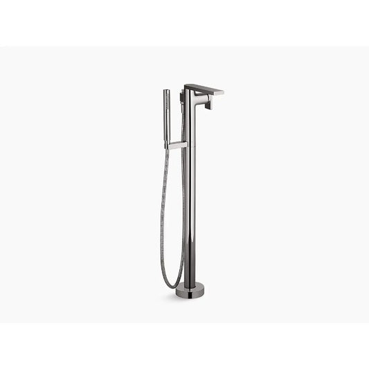 Composed Single-Handle Freestanding Bathtub Faucet in Vibrant Titanium