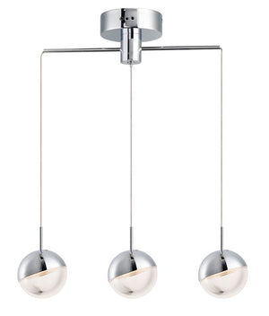 Spot 4' 3 Light Multi-Light Pendant in Polished Chrome