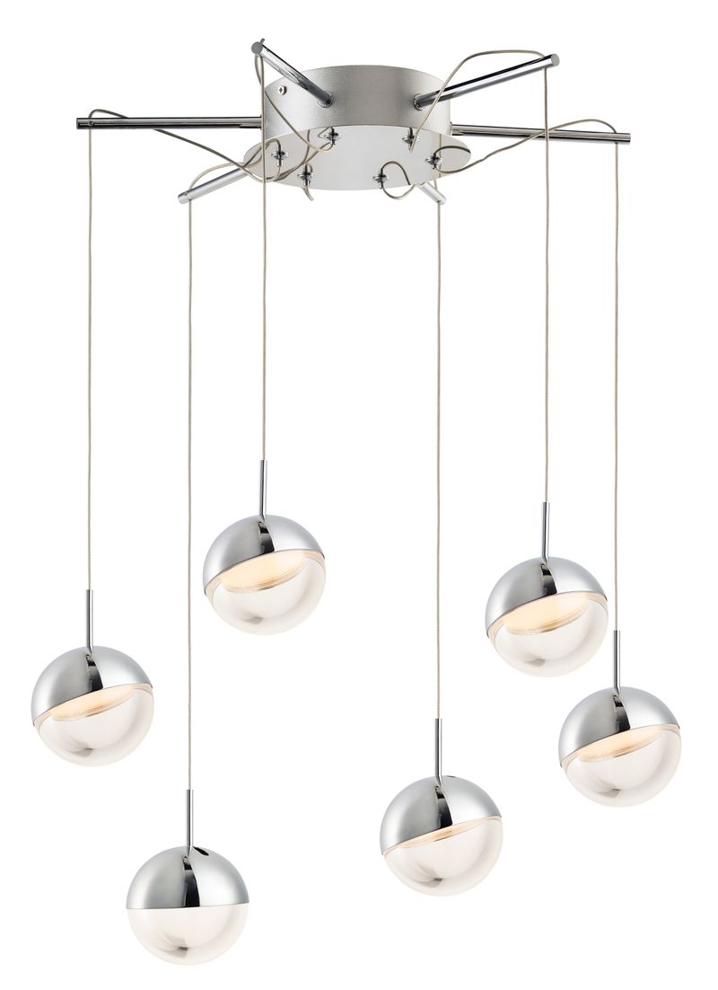 Spot 21' 6 Light Multi-Light Pendant in Polished Chrome