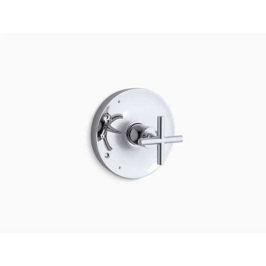 Purist Cross Handle Shower Control Trim in Matte Black