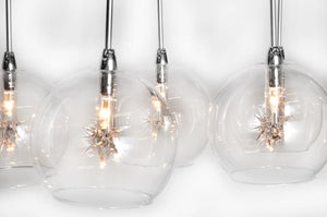 Starburst 9.5' 8 Light Linear Pendant in Polished Chrome