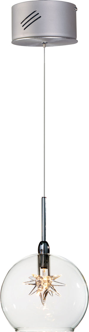 Starburst 4' Single Light Mini-Pendant in Polished Chrome