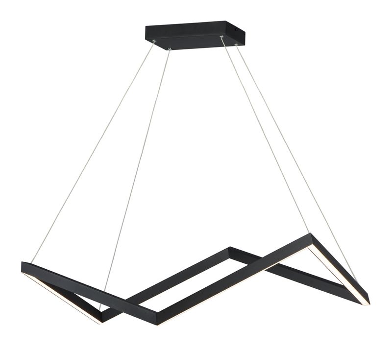 Stealth 33' Single Light Linear Pendant in Black