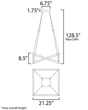 Stealth 21.25' Single Light Pendant in Black