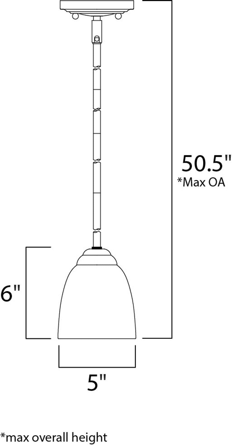 Stefan 5' Single Light Mini-Pendant in Satin Nickel