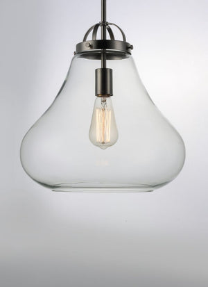 Stella 13.75' Single Light Pendant in Satin Nickel