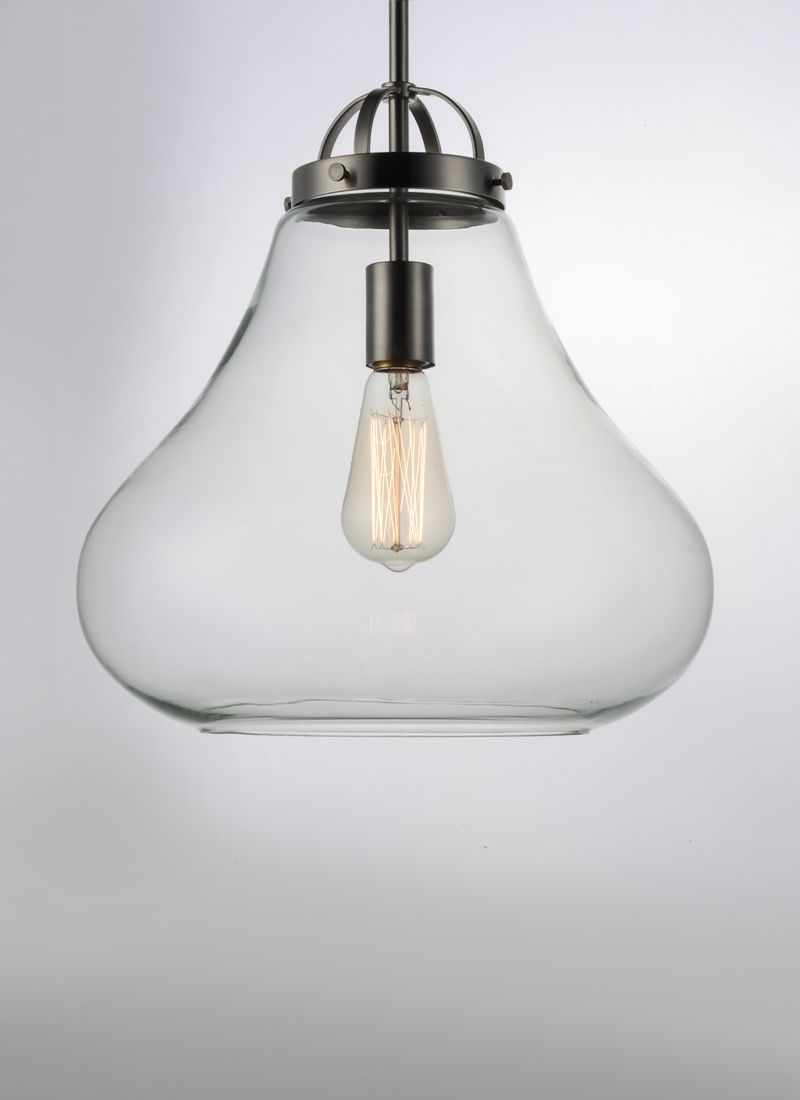 Stella 13.75' Single Light Pendant in Satin Nickel