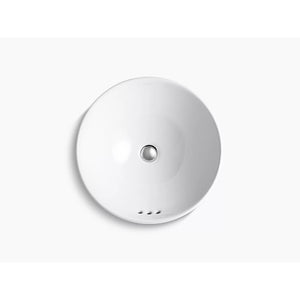 Vox Round 16.5' x 16.5' x 8' Vitreous China Vessel Bathroom Sink in White