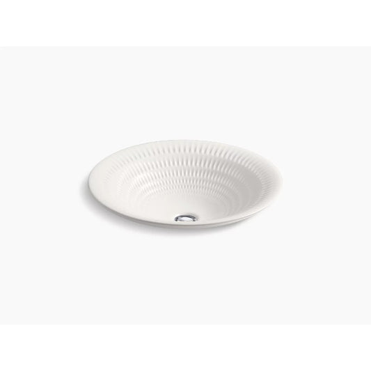 Derring Carillon Round Wading Pool 17.69" x 17.69" x 6" Vitreous China Vessel Bathroom Sink in Translucent White