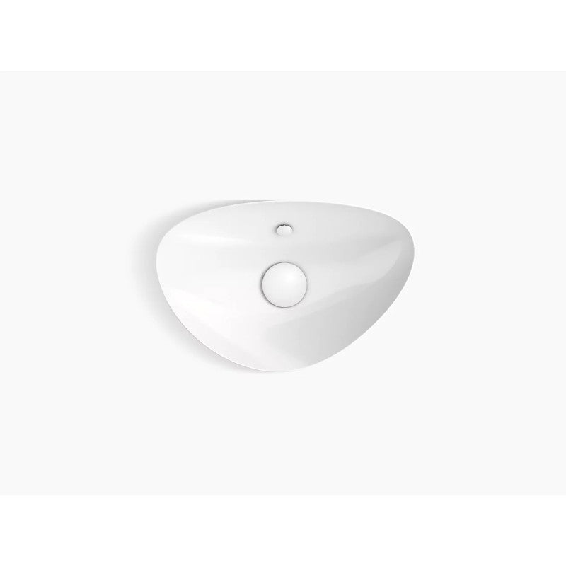 Veil 14.06' x 21.13' x 8.06' Fireclay Vessel Bathroom Sink in White with Overflow