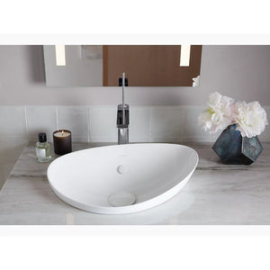 Veil 14.06' x 21.13' x 8.06' Fireclay Vessel Bathroom Sink in White with Overflow