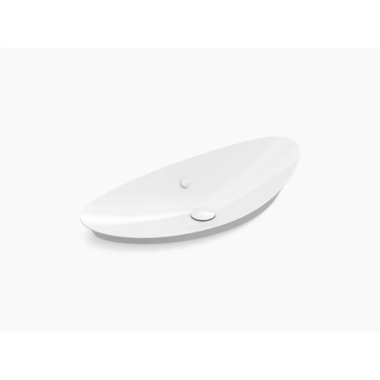 Veil Trough 16" x 38.56" x 8.88" Fireclay Vessel Bathroom Sink in White