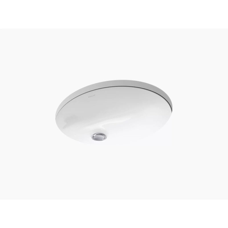 Caxton Oval 14' x 17' x 10.75' Vitreous China Undermount Bathroom Sink in White