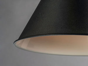Storehouse 13.75' Single Light Pendant in Satin Aluminum and Black