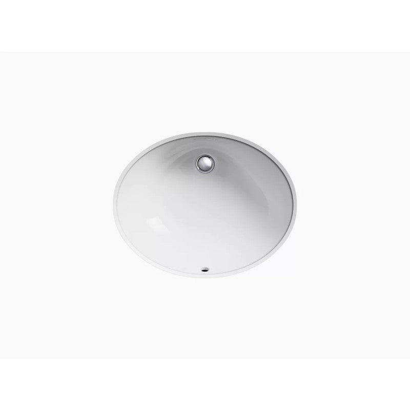 Caxton Oval 17.25' x 21.25' x 7.5' Vitreous China Undermount Bathroom Sink in White