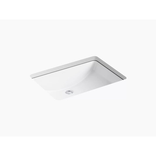 Ladena 16.25" x 23.25" x 8.13" Vitreous China Undermount Bathroom Sink in White