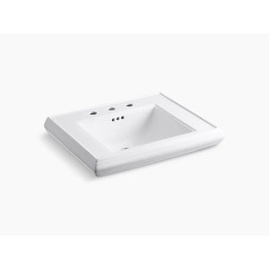 Memoirs 22.13' x 27.31' x 9' Fireclay Pedestal Top Bathroom Sink in White