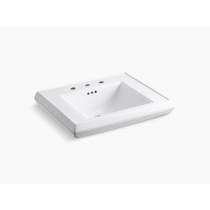 Memoirs 22.13' x 27.31' x 9' Fireclay Pedestal Top Bathroom Sink in White