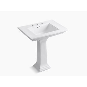 Memoirs Stately 22.19' x 30.69' x 34.75' Fireclay Pedestal Bathroom Sink in White