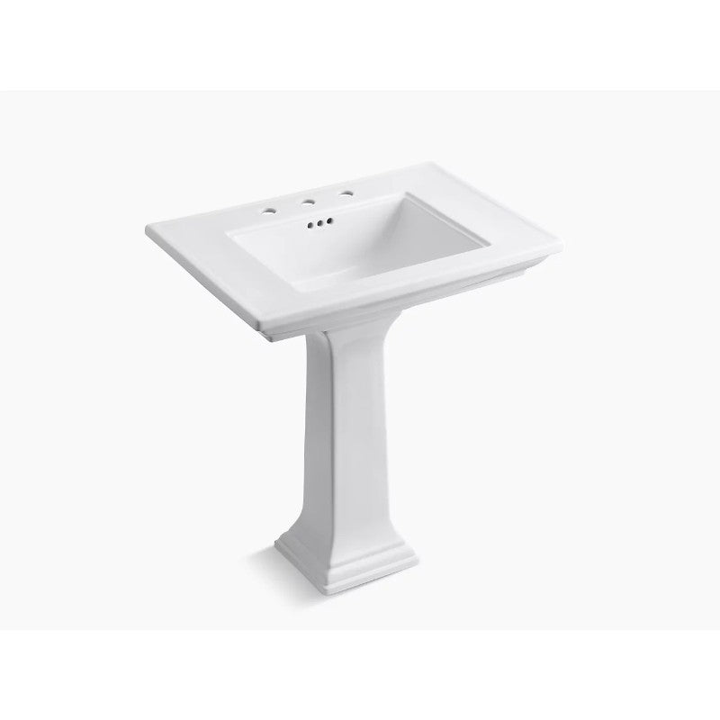 Memoirs Stately 22.19' x 30.69' x 34.75' Fireclay Pedestal Bathroom Sink in White
