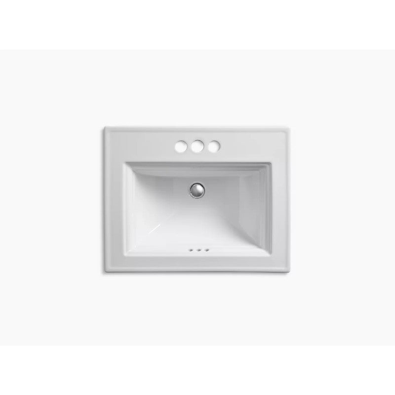 Memoirs Stately 18' x 22.75' x 9.69' Vitreous China Drop-In Bathroom Sink in White - Centerset Faucet Holes