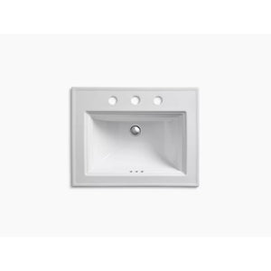 Memoirs Stately 18' x 22.75' x 9.69' Vitreous China Drop-In Bathroom Sink in White - Widespread Faucet Holes