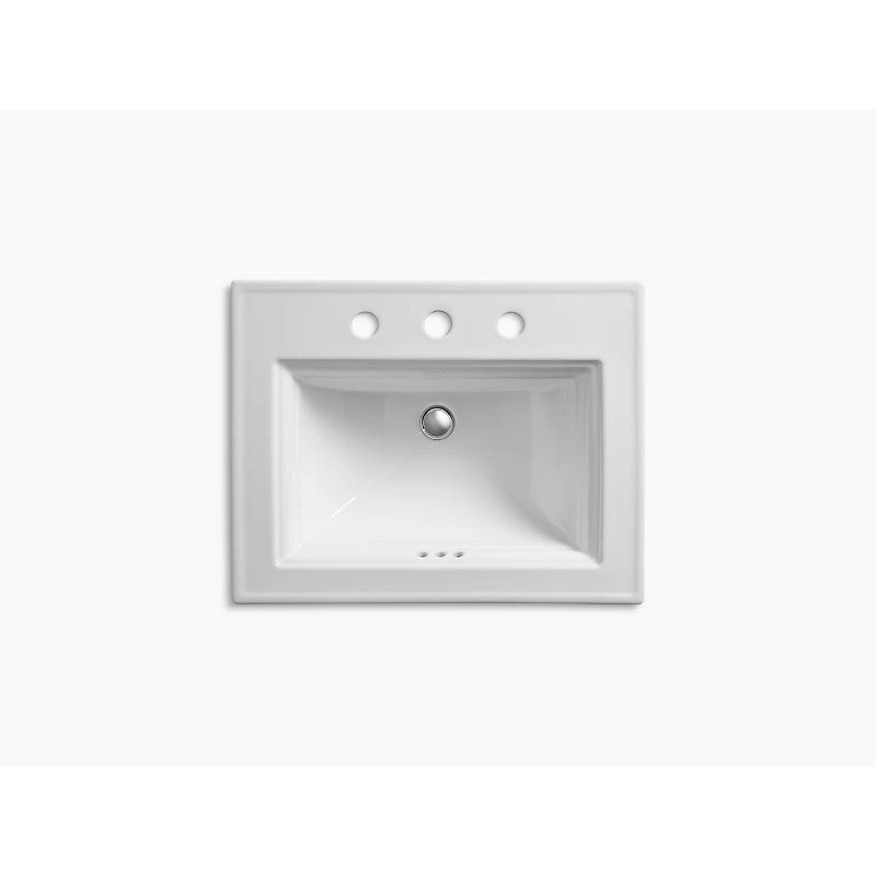 Memoirs Stately 18' x 22.75' x 9.69' Vitreous China Drop-In Bathroom Sink in White - Widespread Faucet Holes
