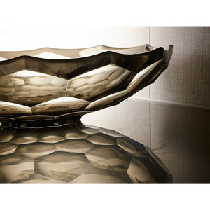 Briolette 17.5' x 17.5' x 4.75' Glass Vessel Bathroom Sink in Ice