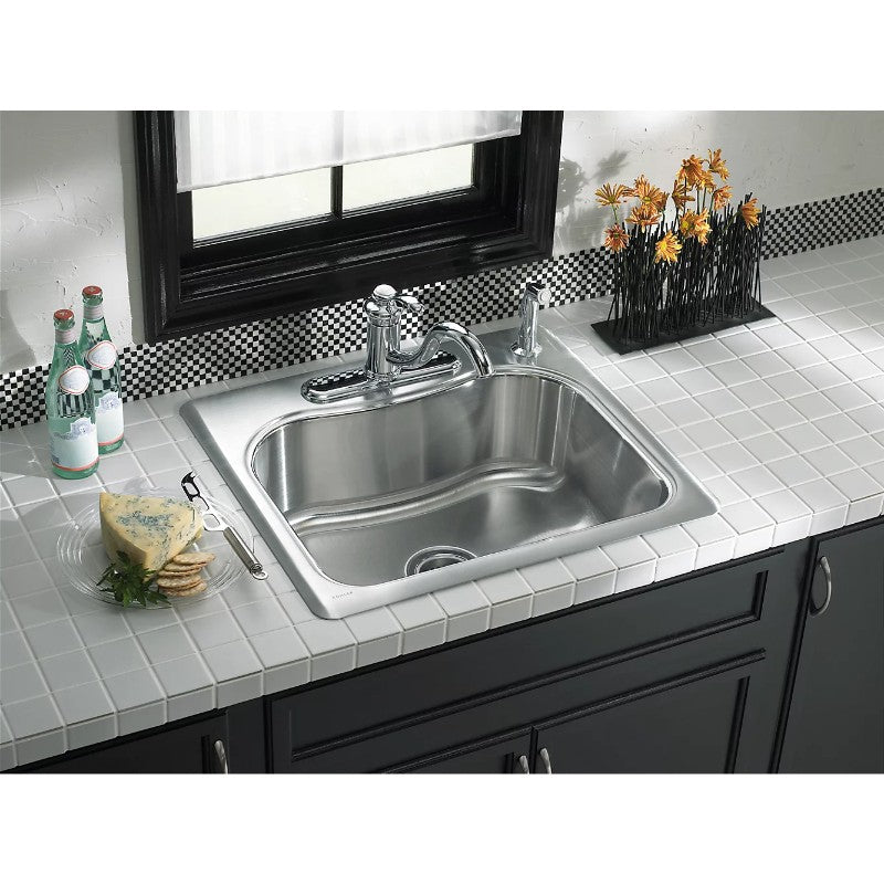 Staccato 22' x 25' x 8.31' Stainless Steel Single Basin Drop-In Kitchen Sink