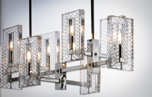 Suave 34.5' 8 Light Linear Pendant in Polished Nickel