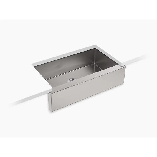 Strive 21.25" x 35.5" x 9.31" Stainless Steel Single Basin Farmhouse Apron Kitchen Sink
