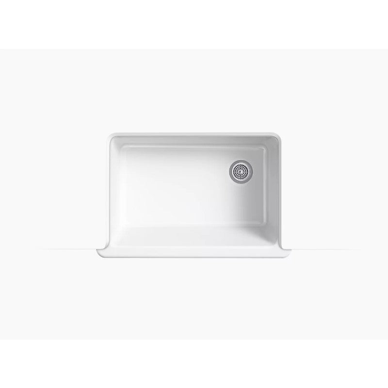 Whitehaven 21.56' x 31' x 9.63' Enameled Cast Iron Single Basin Tall Farmhouse Apron Kitchen Sink in White