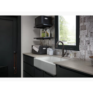 Whitehaven 21.56' x 31' x 9.63' Enameled Cast Iron Single Basin Tall Farmhouse Apron Kitchen Sink in White