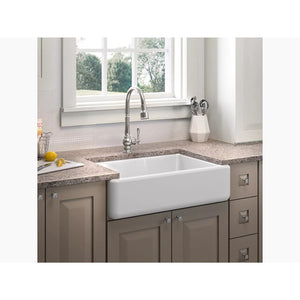 Whitehaven 21.56' x 31' x 9.63' Enameled Cast Iron Single Basin Tall Farmhouse Apron Kitchen Sink in White