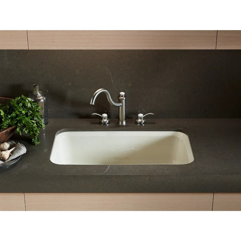 Bakersfield 22' x 31' x 8.63' Enameled Cast Iron Single Basin Undermount Kitchen Sink in White