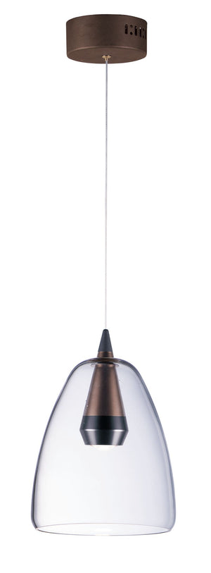 Sven 8' Single Light Pendant in Black and Coffee