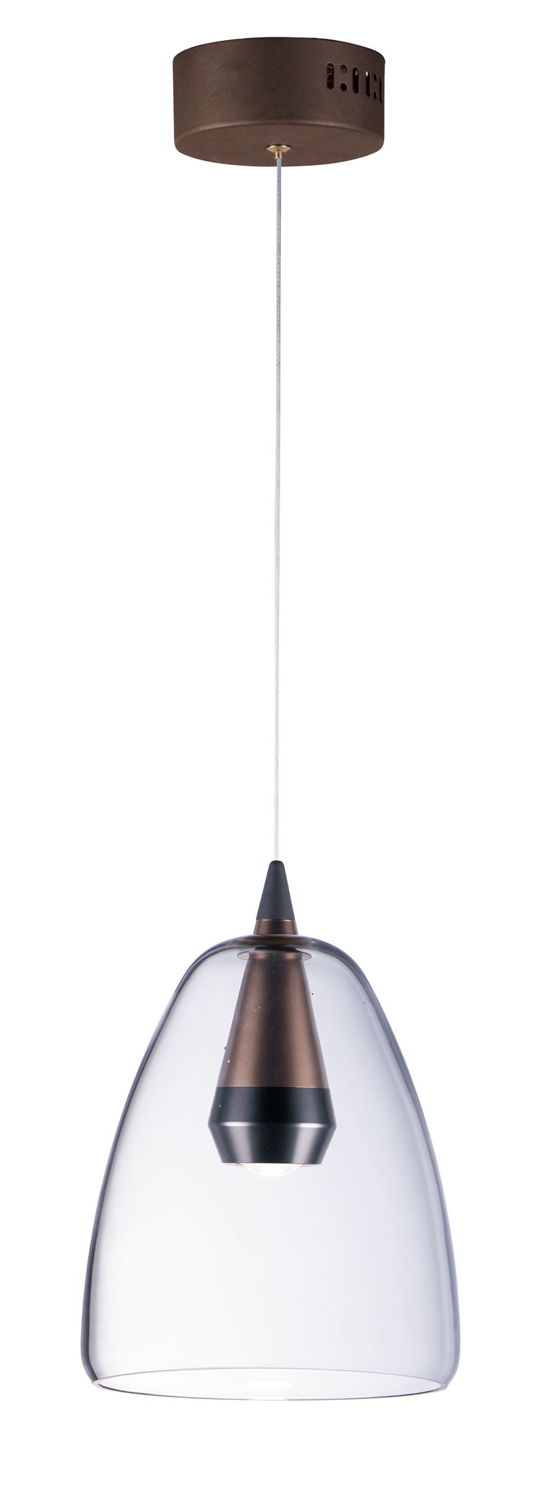 Sven 8' Single Light Pendant in Black and Coffee