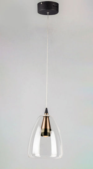 Sven 8' Single Light Pendant in Black and Coffee