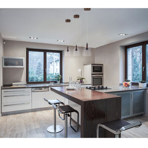 Sven 8' Single Light Pendant in Black and Coffee