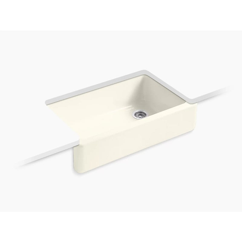 Whitehaven 21.56' x 35.69' x 9.63' Enameled Cast Iron Single Basin Farmhouse Apron Kitchen Sink in Biscuit