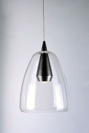 Sven 8' Single Light Pendant in Polished Chrome and Silver