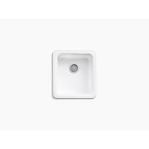 Iron/Tones 18.75' x 17' x 8.25' Enameled Cast Iron Single Basin Dual-Mount Kitchen Sink in White