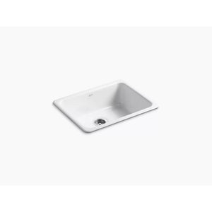 Iron/Tones 18.75' x 24.25' x 8.25' Enameled Cast Iron Single Basin Dual-Mount Kitchen Sink in White