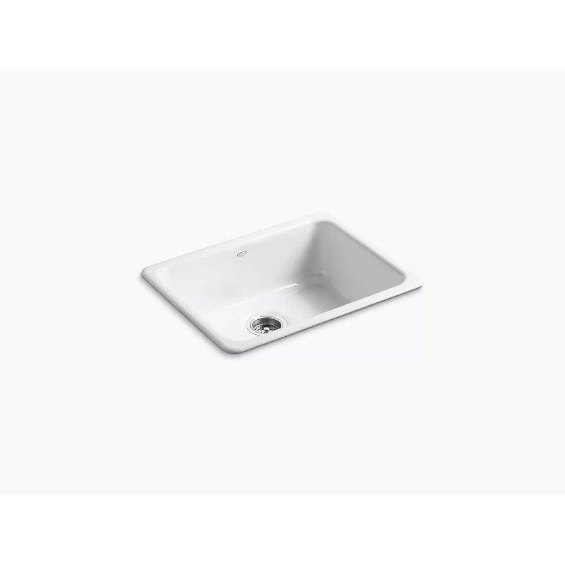 Iron/Tones 18.75' x 24.25' x 8.25' Enameled Cast Iron Single Basin Dual-Mount Kitchen Sink in White