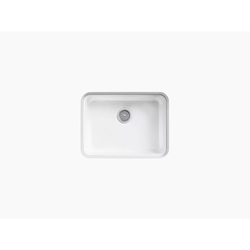 Iron/Tones 18.75' x 24.25' x 8.25' Enameled Cast Iron Single Basin Dual-Mount Kitchen Sink in White