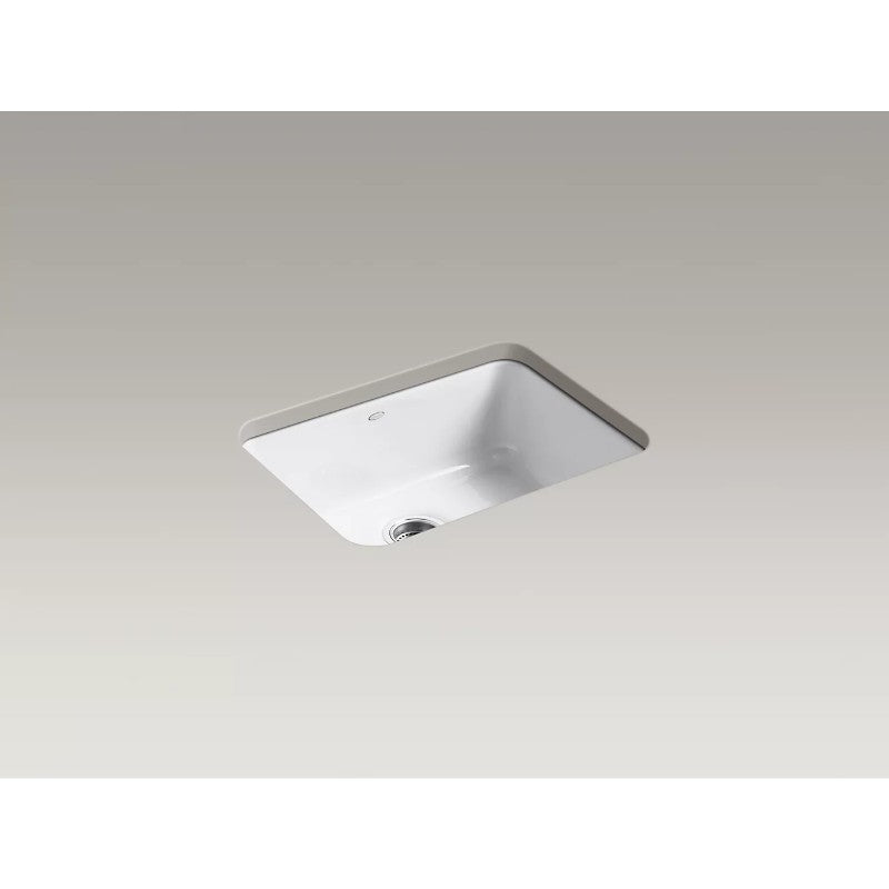 Iron/Tones 18.75' x 24.25' x 8.25' Enameled Cast Iron Single Basin Dual-Mount Kitchen Sink in White